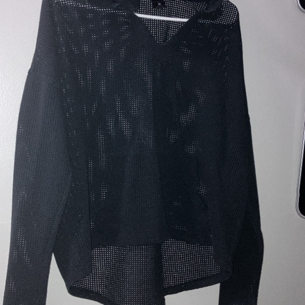 Empyre Black Open-Knit V-Neck Sweater